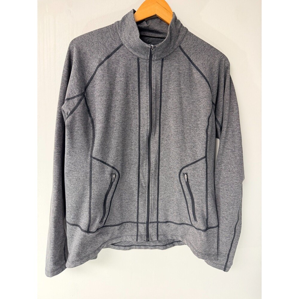 GSX Gander Mountain Women's L Gray Full Zip Athletic Jacket Zip Pockets